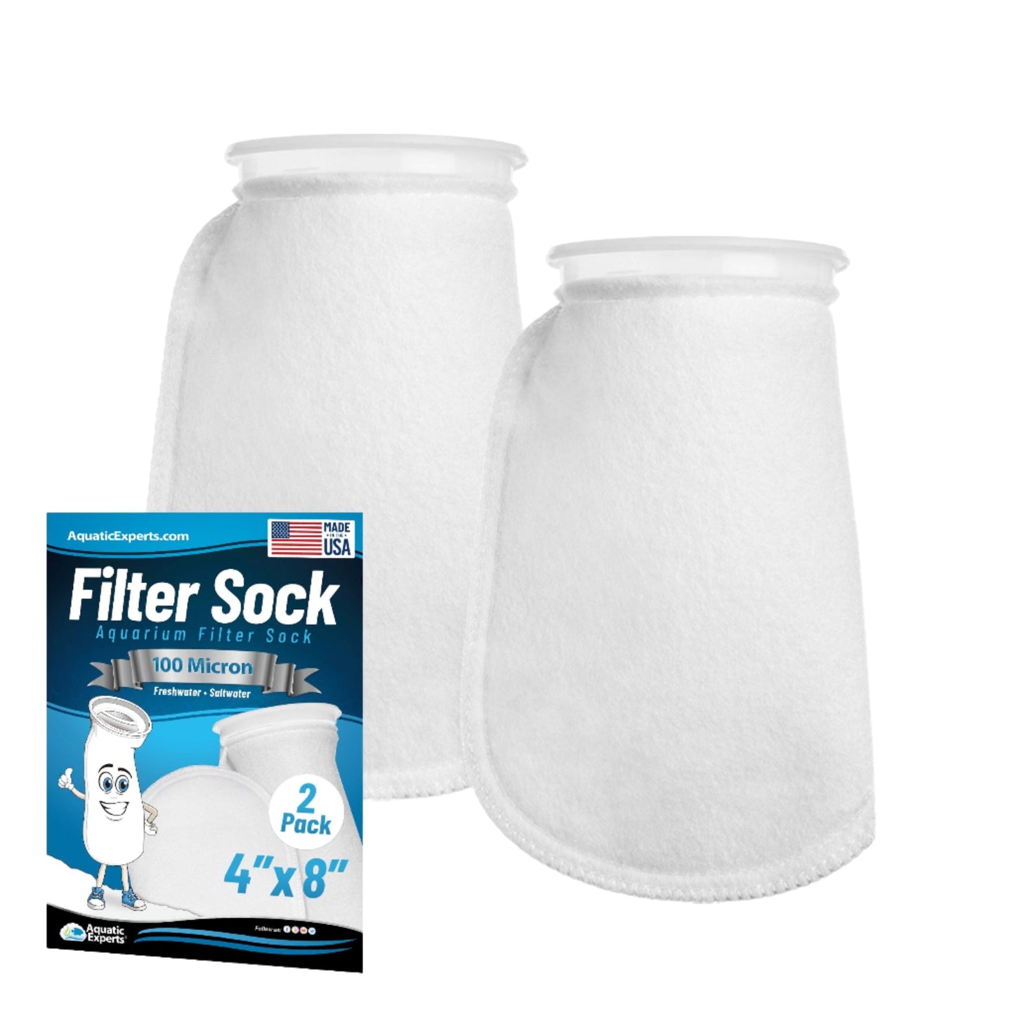 4" Ring Aquarium Filter Sock 100 Micron for Saltwater Aquariums | Aquatic Experts