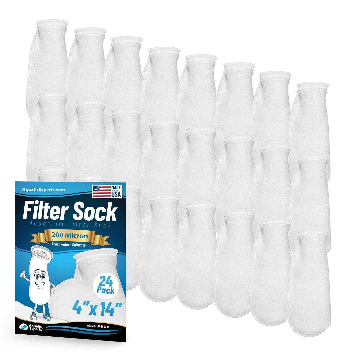 4" Ring Aquarium Filter Sock 200 Micron for Saltwater Aquariums | Aquatic Experts