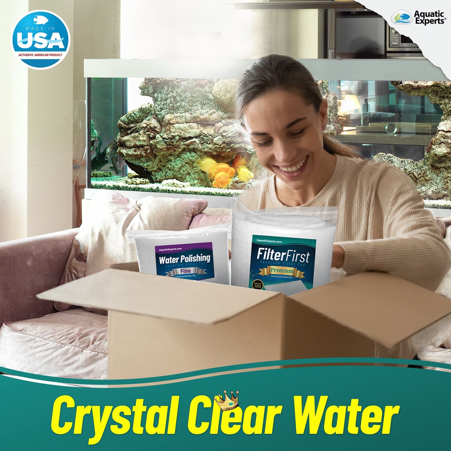 Aquarium Clarity Starter Bundle – Filter Pad + Polishing Pad | Aquatic Experts