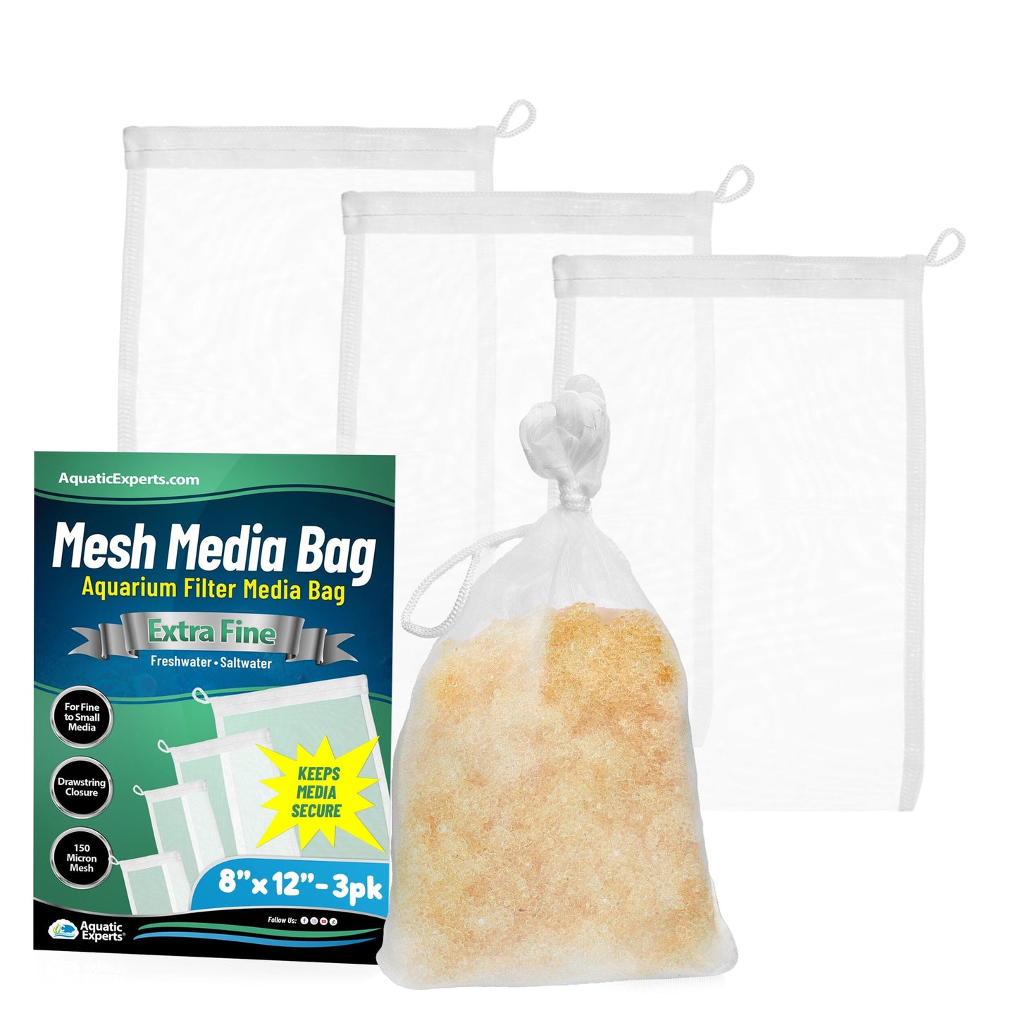 Aquarium Filter Bag – Extra Fine Mesh with Drawstring | Aquatic Experts