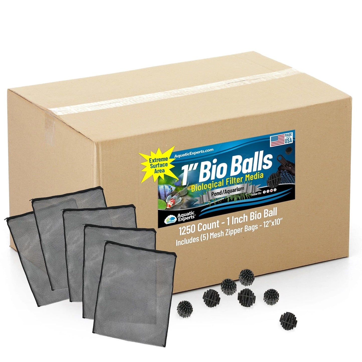 1-Inch Bio Balls Filter Media for Aquarium and Pond Filters | Aquatic Experts
