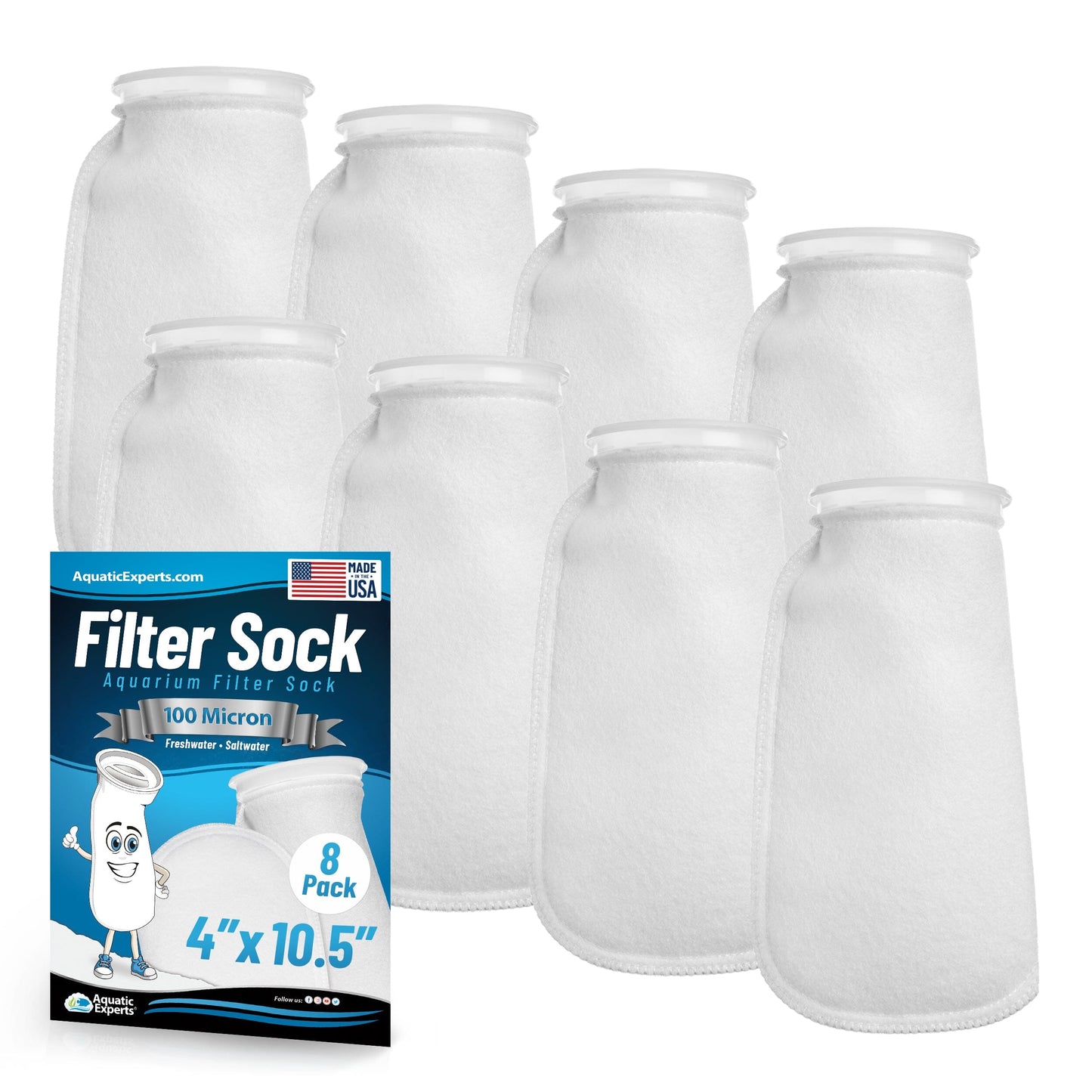 4" Ring Aquarium Filter Sock 100 Micron for Saltwater Aquariums | Aquatic Experts