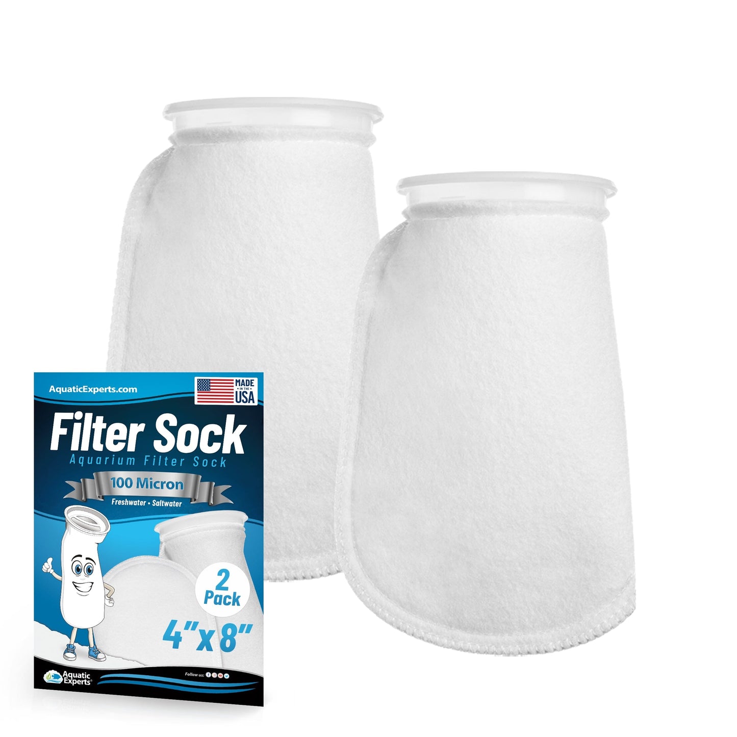 4" Ring Aquarium Filter Sock 100 Micron for Saltwater Aquariums | Aquatic Experts