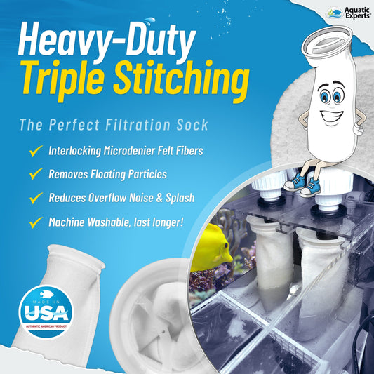 4" Ring Aquarium Filter Sock 100 Micron for Saltwater Aquariums | Aquatic Experts
