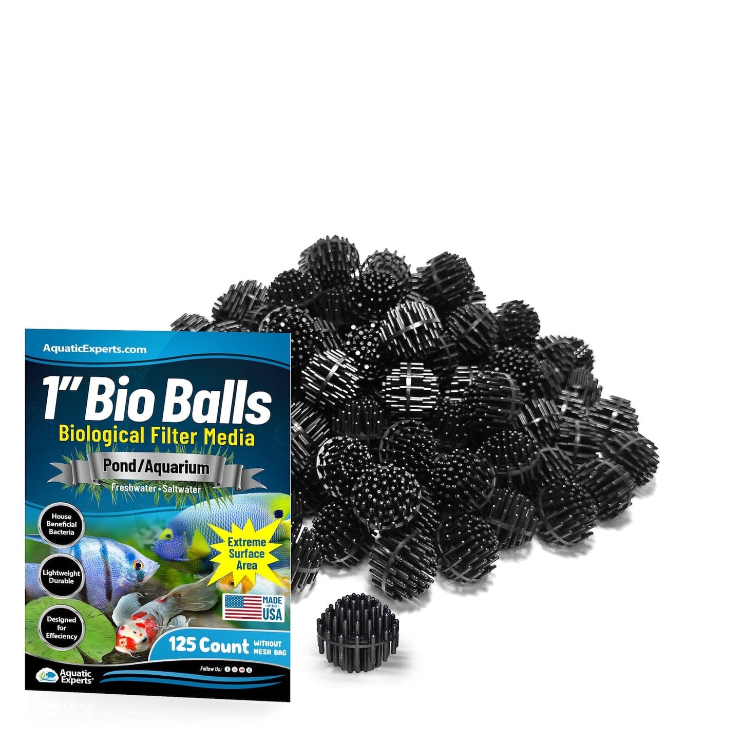 1-Inch Bio Balls Filter Media for Aquarium and Pond Filters | Aquatic Experts