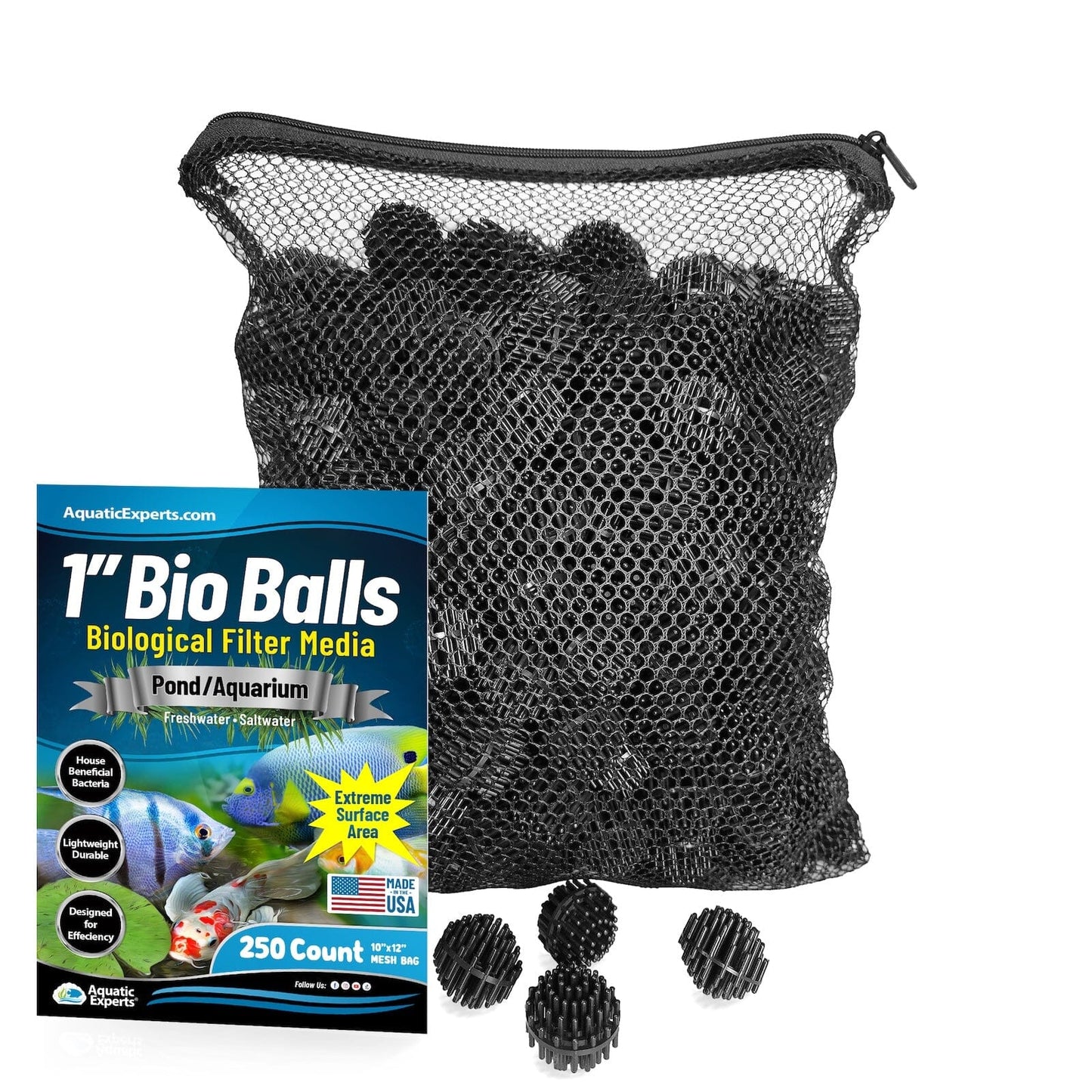 1-Inch Bio Balls Filter Media for Aquarium and Pond Filters | Aquatic Experts