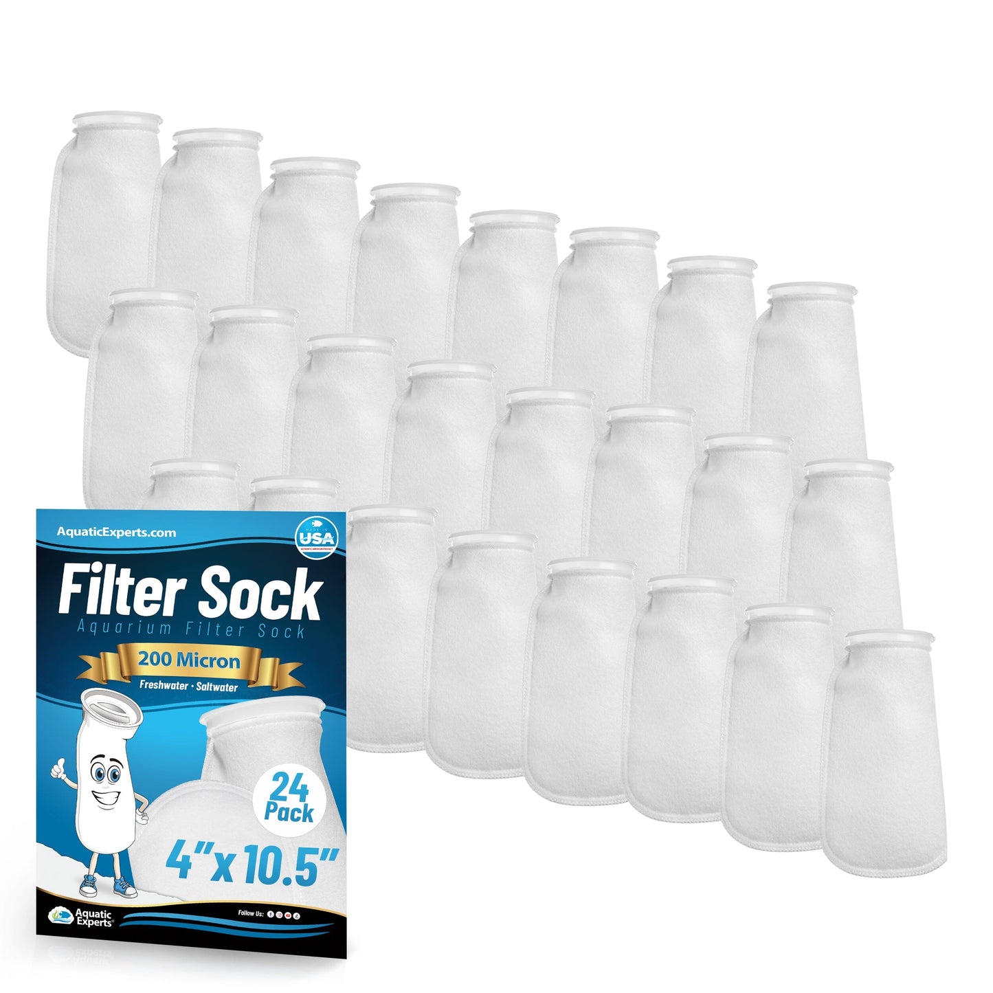 4" Ring Aquarium Filter Sock 200 Micron for Saltwater Aquariums | Aquatic Experts