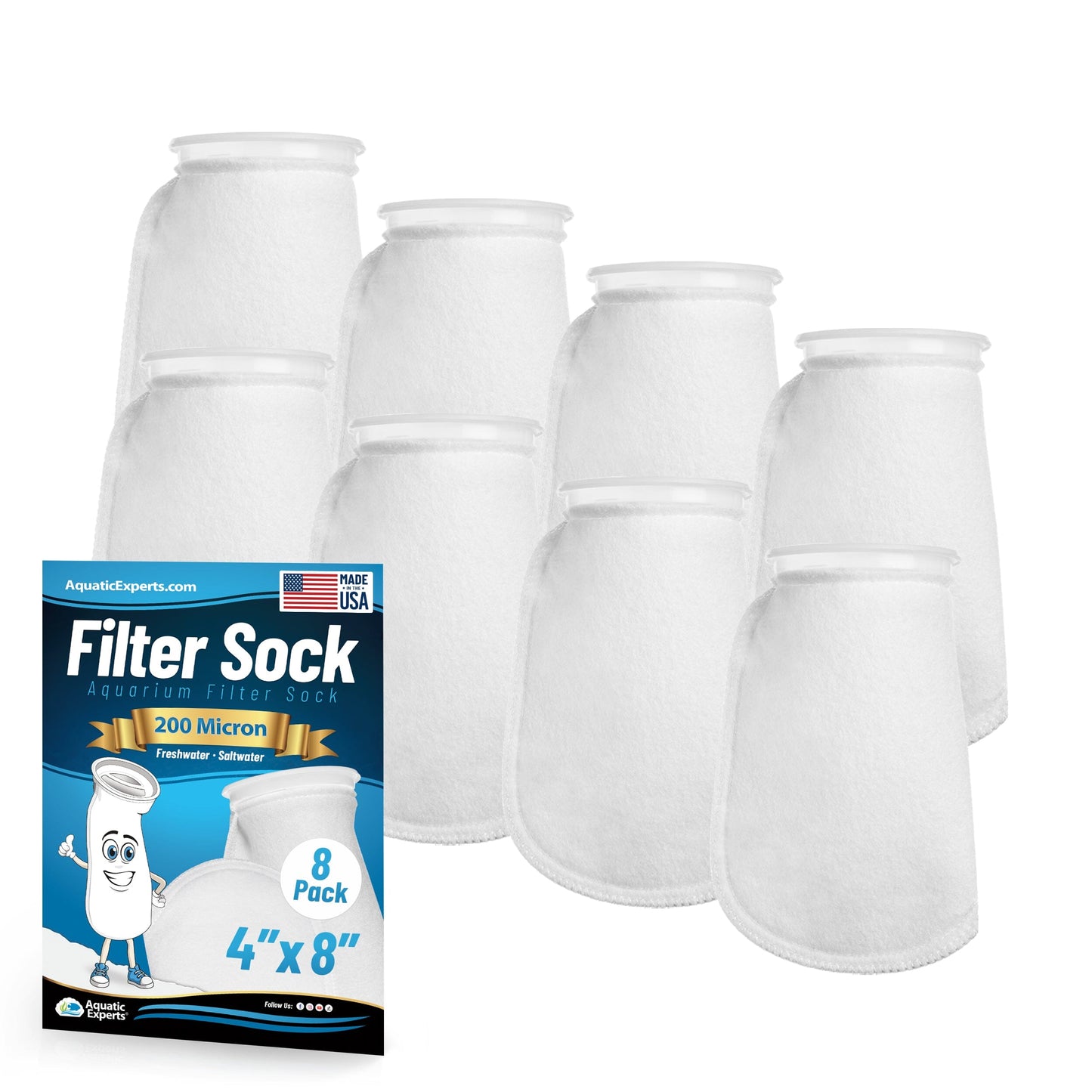 4" Ring Aquarium Filter Sock 200 Micron for Saltwater Aquariums | Aquatic Experts