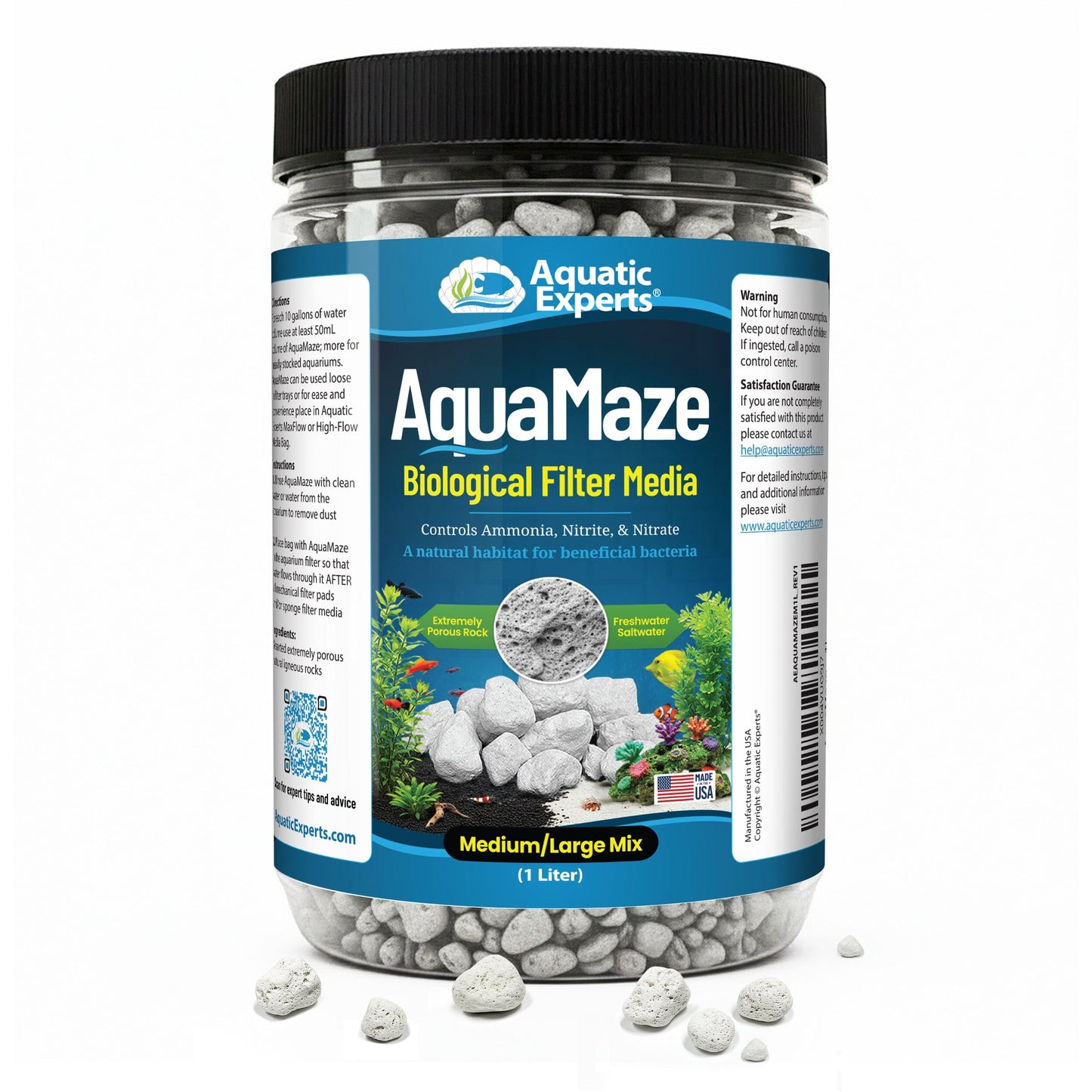 AquaMaze Aquarium Bio Media – Filter for Freshwater & Saltwater | Aquatic Experts