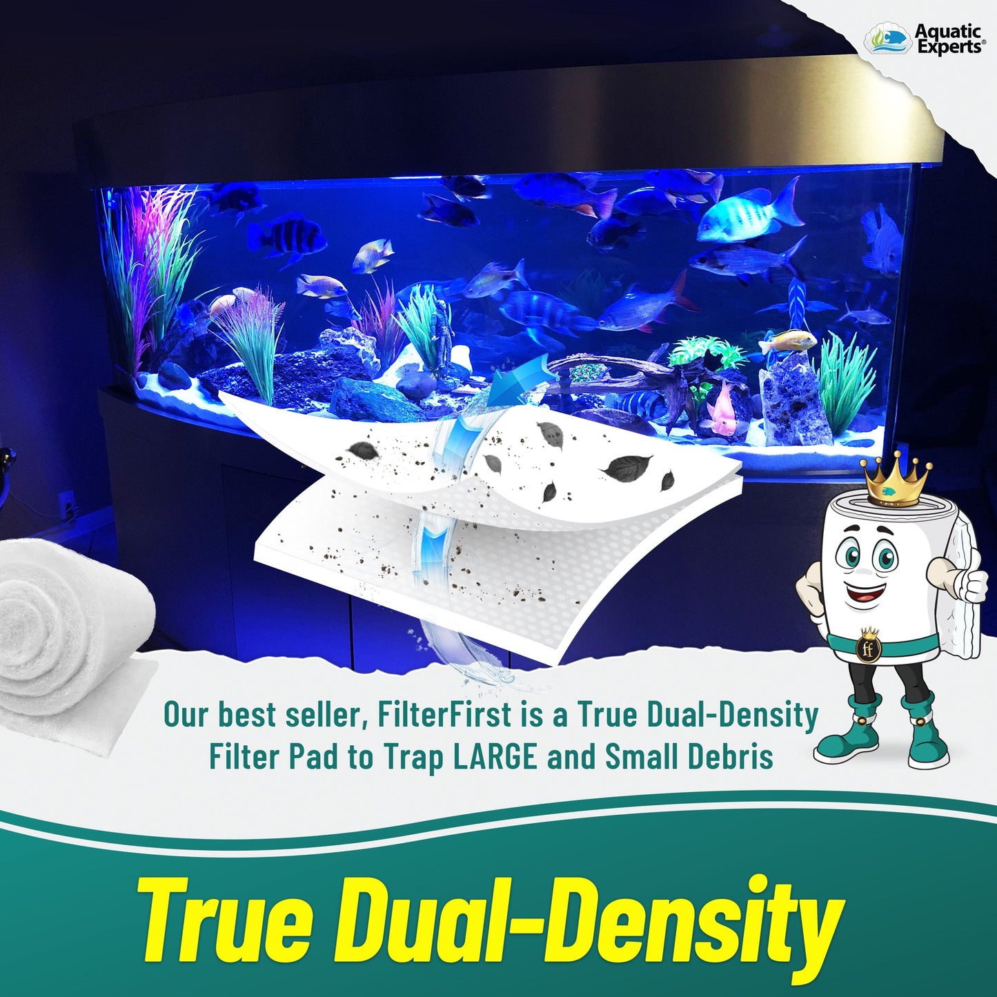 Aquarium Clarity Starter Bundle – Filter Pad + Polishing Pad | Aquatic Experts