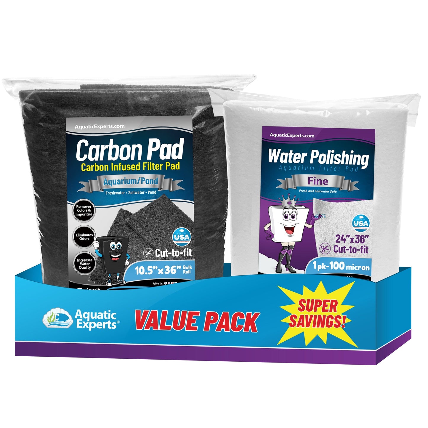 Activated Carbon Filter Pad – Premium 3/8"–1/2" Thick Media | Aquatic Experts