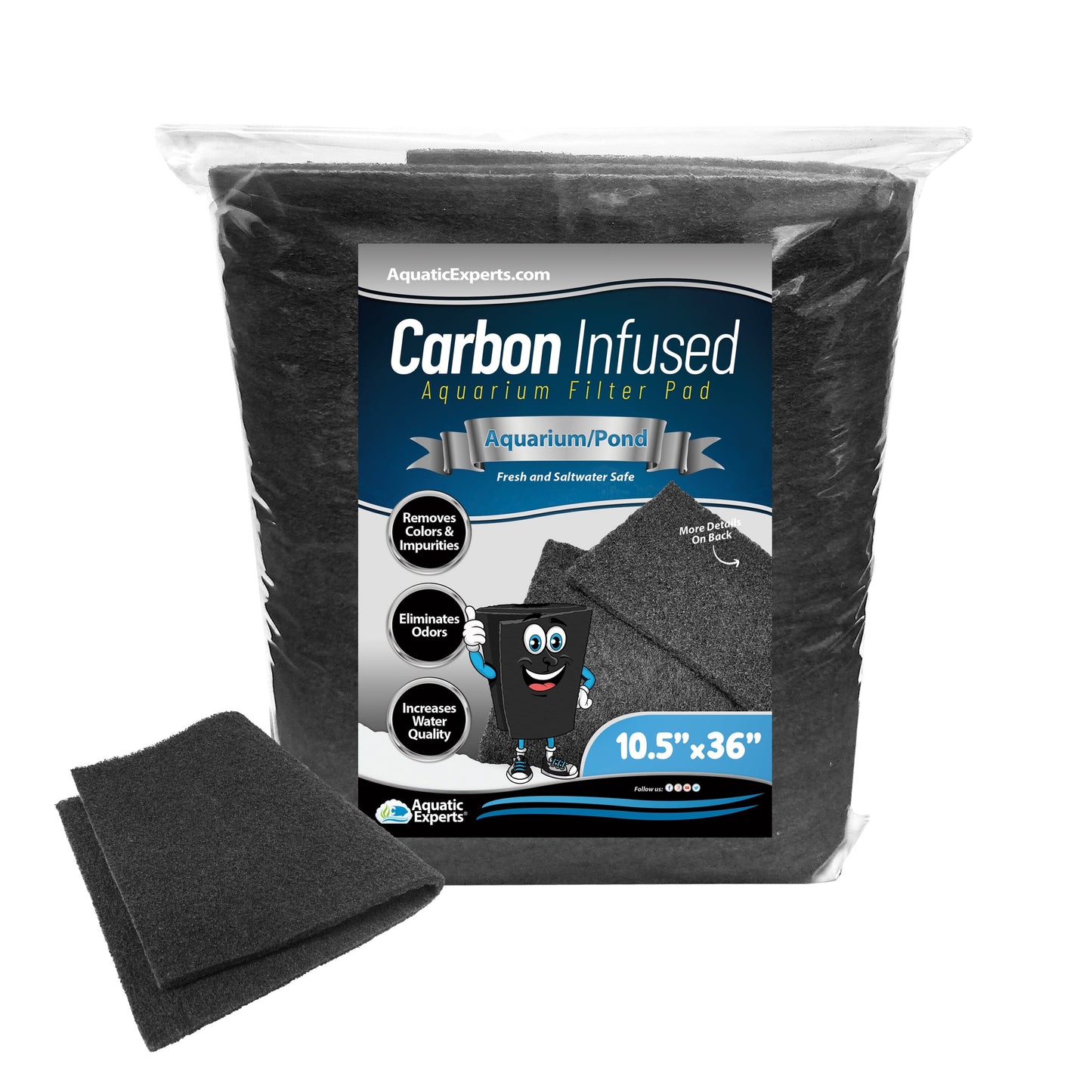 Activated Carbon Filter Pad – Premium 3/8"–1/2" Thick Media | Aquatic Experts