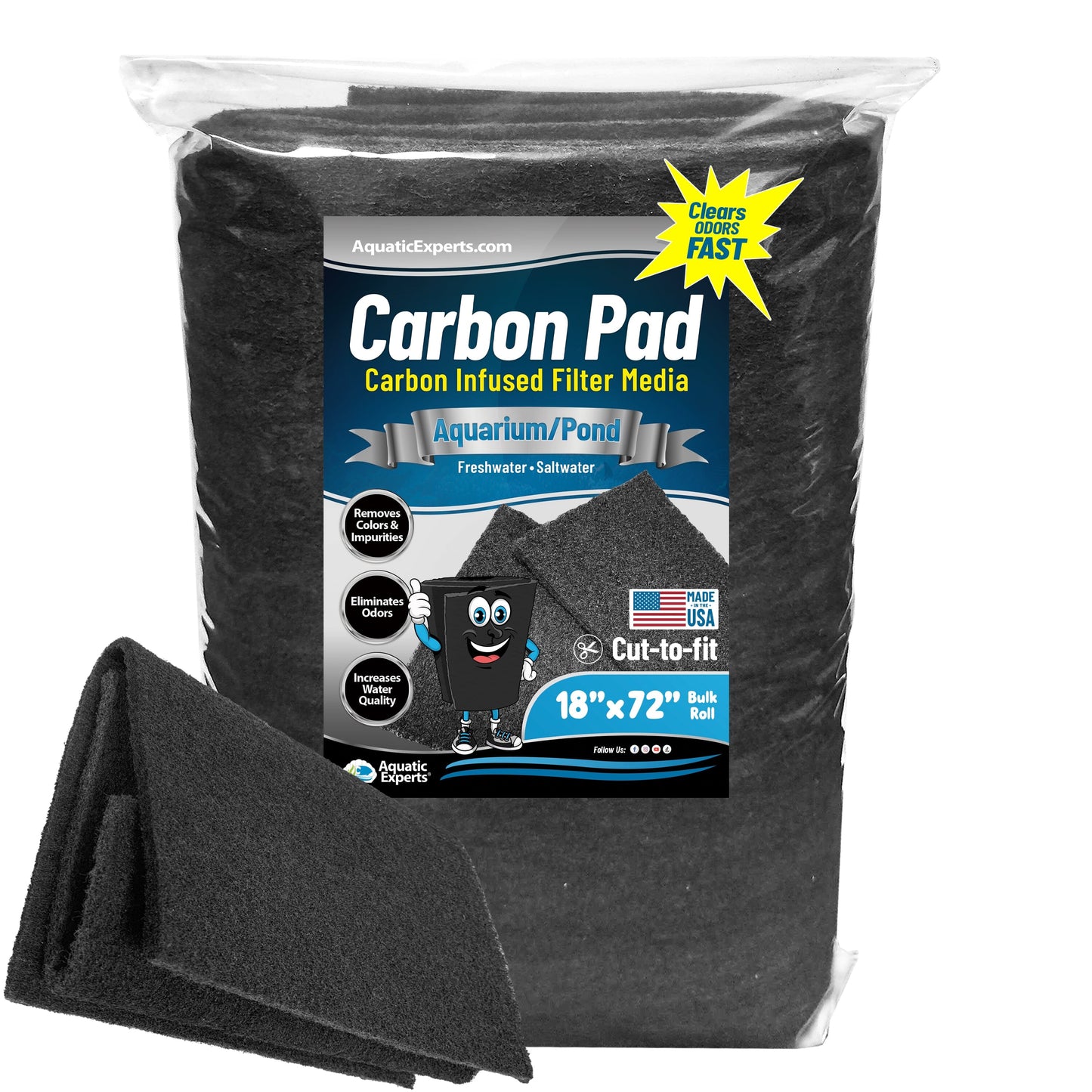 Activated Carbon Filter Pad – Premium 3/8"–1/2" Thick Media | Aquatic Experts