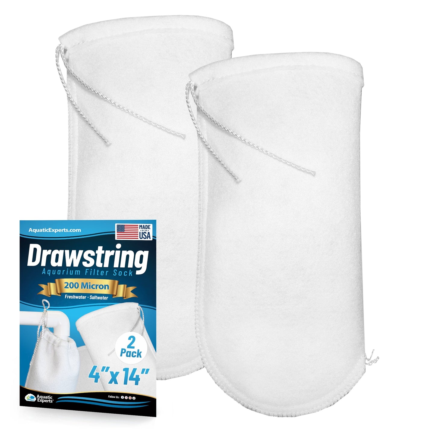 Aquarium Filter Sock – 200 Micron Drawstring for Saltwater & Reef | Aquatic Experts