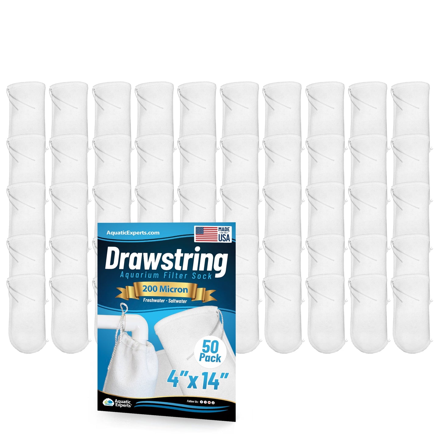 Aquarium Filter Sock – 200 Micron Drawstring for Saltwater & Reef | Aquatic Experts