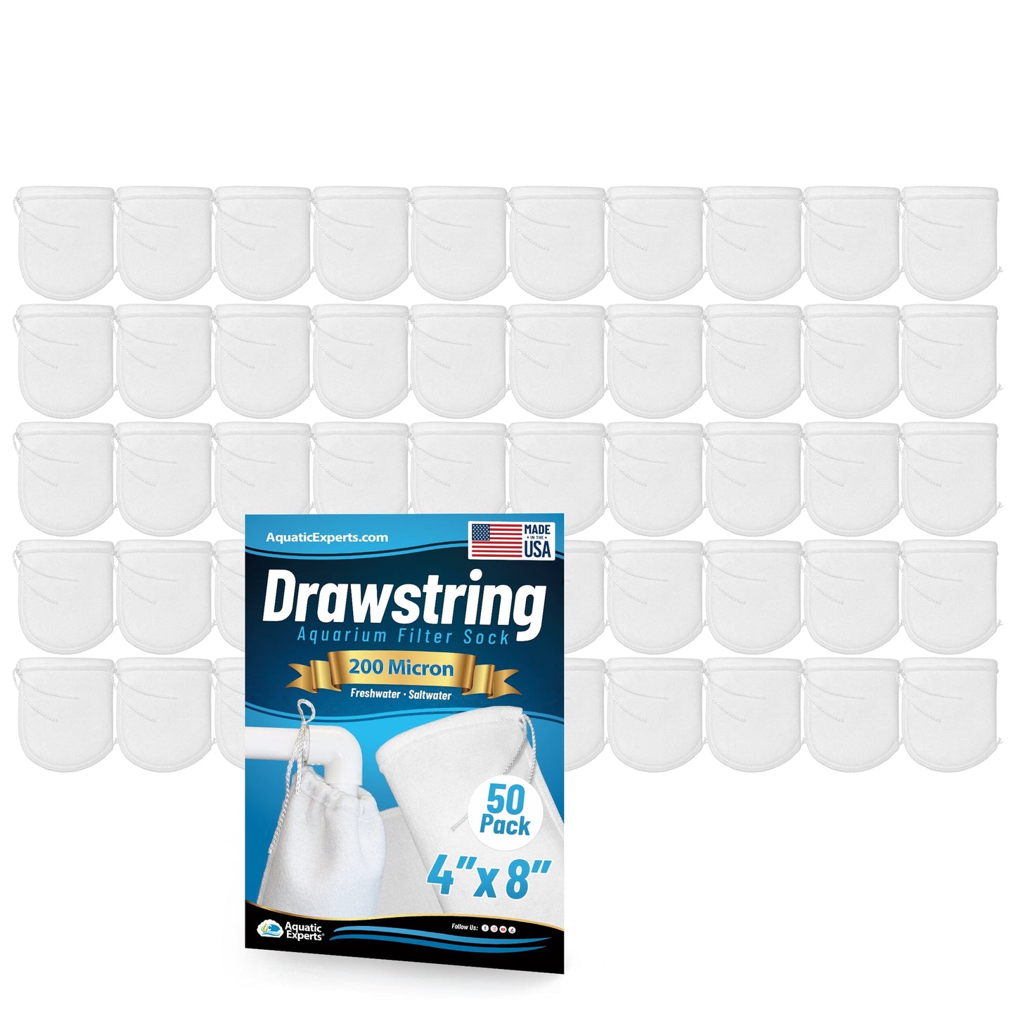 Aquarium Filter Sock – 200 Micron Drawstring for Saltwater & Reef | Aquatic Experts