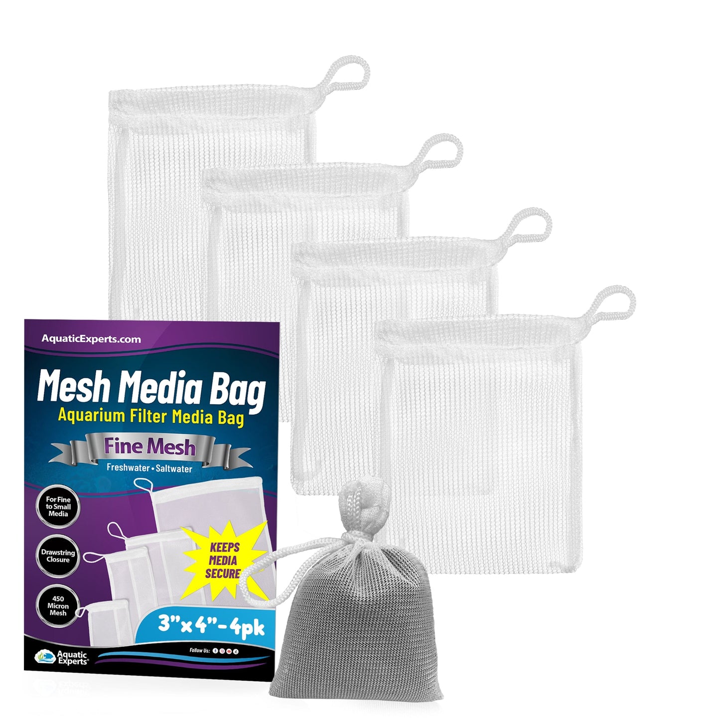 Aquarium Filter Bag – Fine Mesh with Drawstring | Aquatic Experts