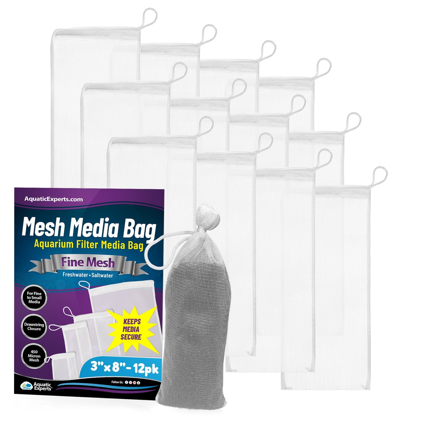 Aquarium Filter Bag – Fine Mesh with Drawstring | Aquatic Experts