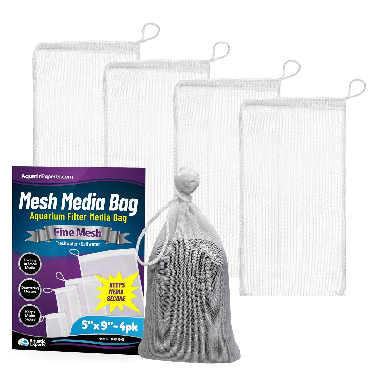 Aquarium Filter Bag – Fine Mesh with Drawstring | Aquatic Experts