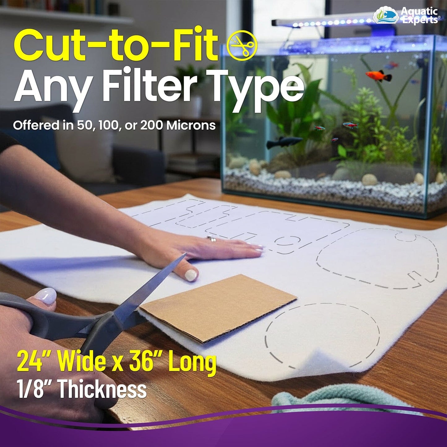 Aquarium Polishing Pad 24x36 Cut-to-Fit for Crystal Clear Water | Aquatic Experts
