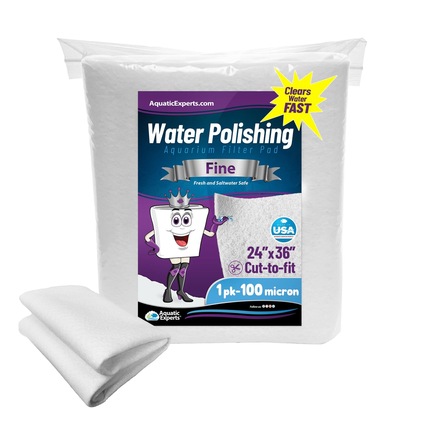 Aquarium Polishing Pad 24x36 Cut-to-Fit for Crystal Clear Water | Aquatic Experts