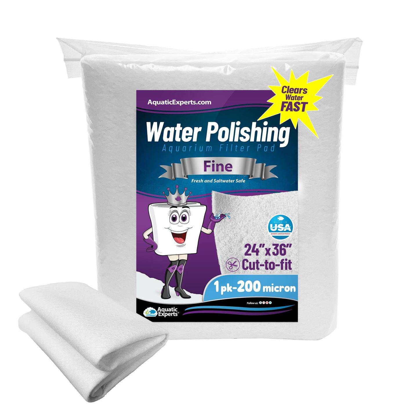Aquarium Polishing Pad 24x36 Cut-to-Fit for Crystal Clear Water | Aquatic Experts