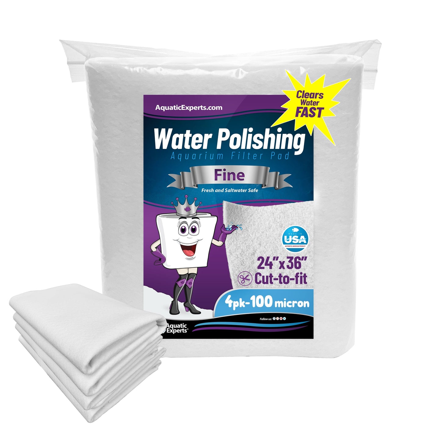 Aquarium Polishing Pad 24x36 Cut-to-Fit for Crystal Clear Water | Aquatic Experts