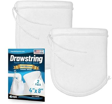 Aquarium Filter Sock – 200 Micron Drawstring for Saltwater & Reef | Aquatic Experts