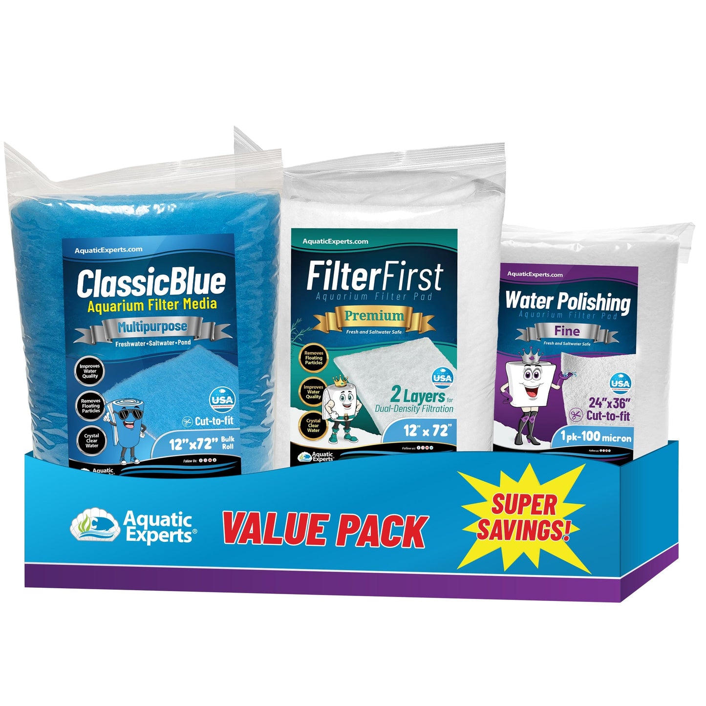 Aquarium Clarity Pro Bundle – Cloudy Water & Debris Removal with Filter Pads | Aquatic Experts