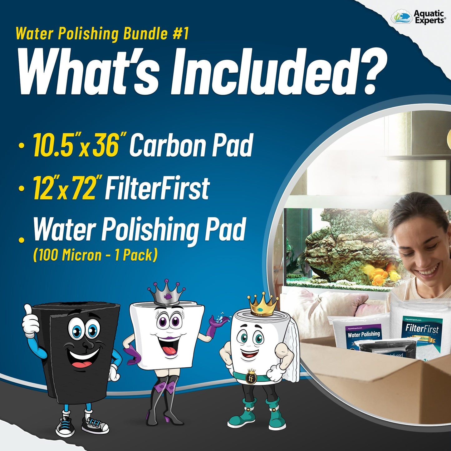 Aquarium Clarity Ultimate Bundle – Carbon & Filter Pads | Aquatic Experts