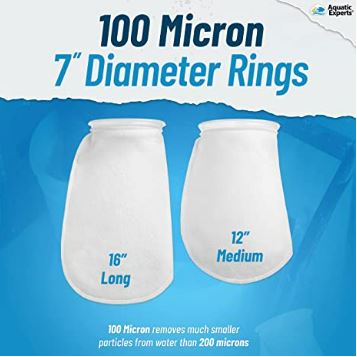 7" Ring Aquarium Filter Sock 100 Micron for Saltwater & Reef Aquariums | Aquatic Experts